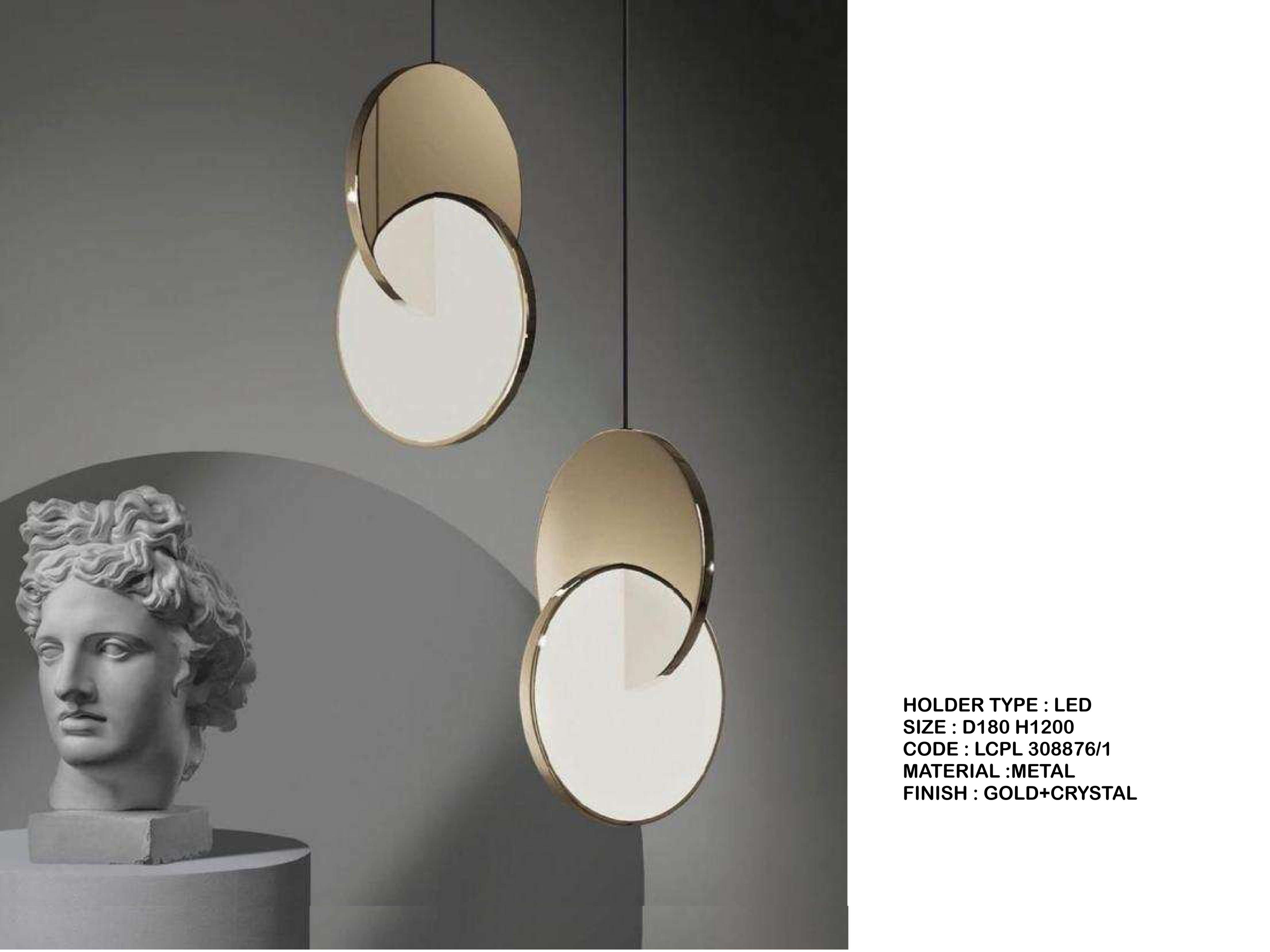 Beyond Lights - Gold Disc Pendant- LCHL